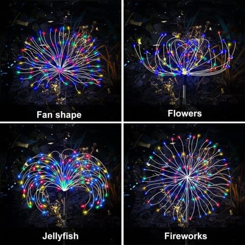 Solar Christmas Tree Starburst Lights – All-Weather Waterproof Garden Decor