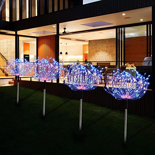 Solar Christmas Tree Starburst Lights – All-Weather Waterproof Garden Decor